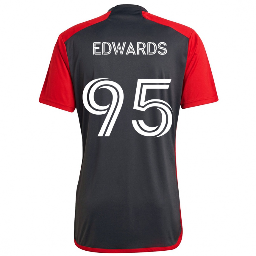 Niño Fútbol Camiseta Nathaniel Edwards #95 Rojo Grayn 1ª Equipación 2024/25 Perú