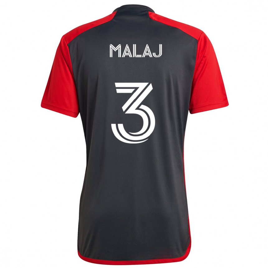 Niño Fútbol Camiseta Albert Malaj #3 Rojo Grayn 1ª Equipación 2024/25 Perú