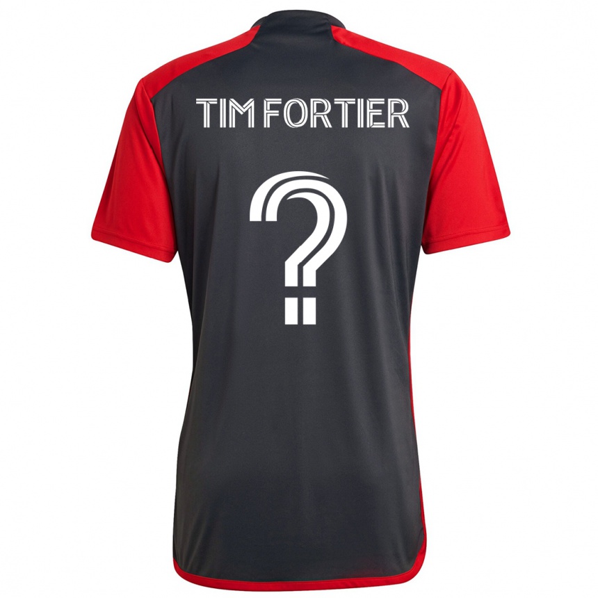 Niño Fútbol Camiseta Tim Fortier #0 Rojo Grayn 1ª Equipación 2024/25 Perú