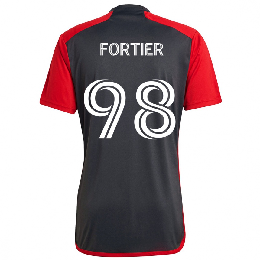 Niño Fútbol Camiseta Kristjan Fortier #98 Rojo Grayn 1ª Equipación 2024/25 Perú