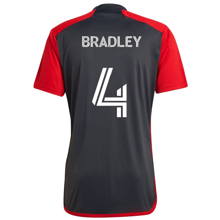 Niño Fútbol Camiseta Michael Bradley #4 Rojo Grayn 1ª Equipación 2024/25 Perú