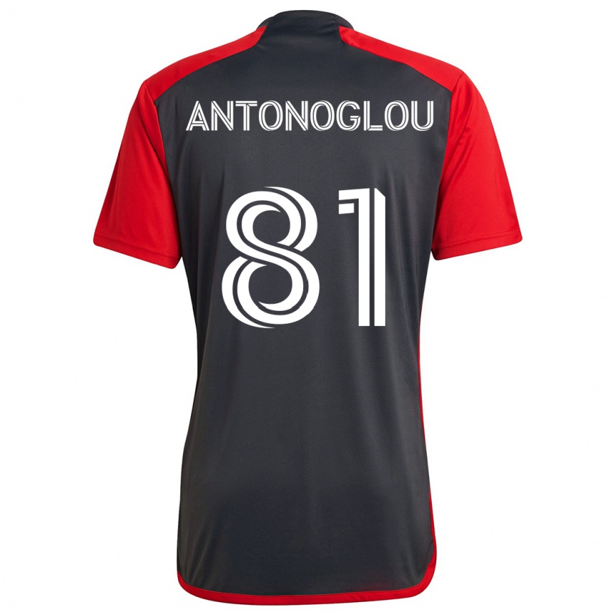 Niño Fútbol Camiseta Themi Antonoglou #81 Rojo Grayn 1ª Equipación 2024/25 Perú