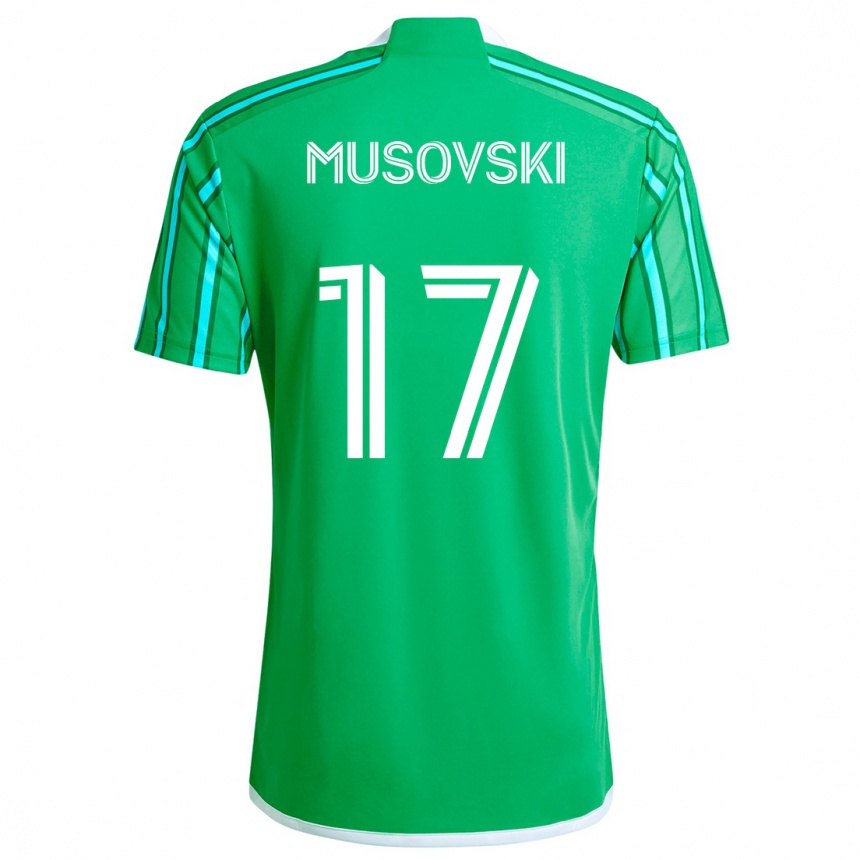 Niño Fútbol Camiseta Danny Musovski #17 Verde Blanco 1ª Equipación 2024/25 Perú