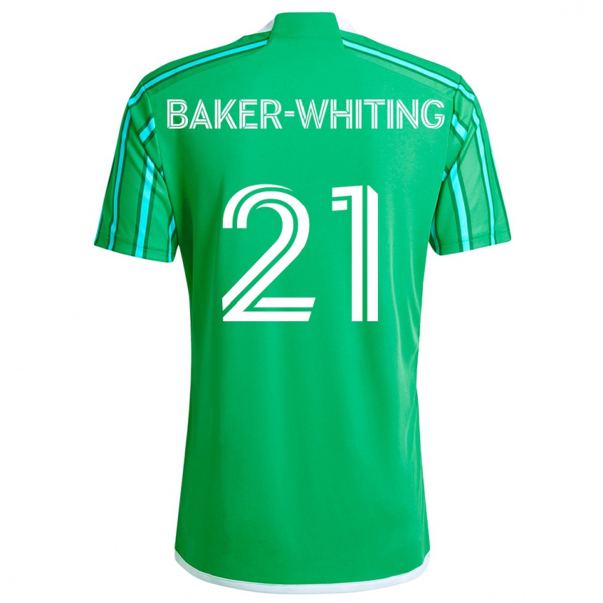 Niño Fútbol Camiseta Reed Baker-Whiting #21 Verde Blanco 1ª Equipación 2024/25 Perú