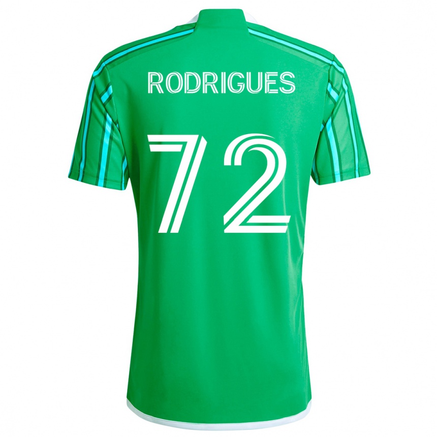 Niño Fútbol Camiseta Braudílio Rodrigues #72 Verde Blanco 1ª Equipación 2024/25 Perú