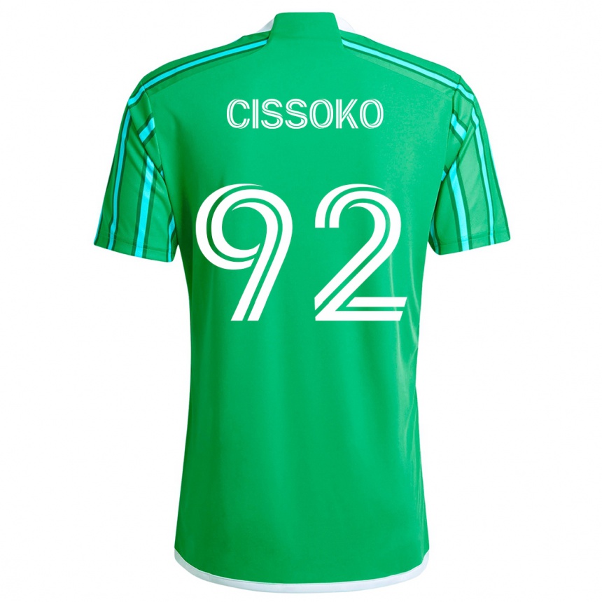 Niño Fútbol Camiseta Abdoulaye Cissoko #92 Verde Blanco 1ª Equipación 2024/25 Perú