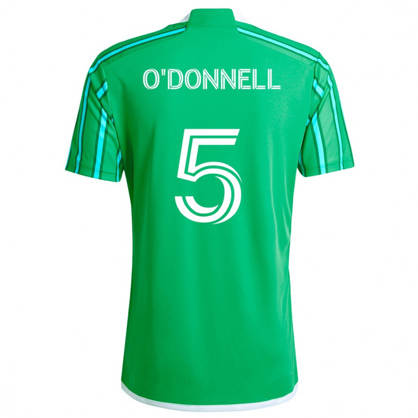 Niño Fútbol Camiseta Kristina O'donnell #5 Verde Blanco 1ª Equipación 2024/25 Perú