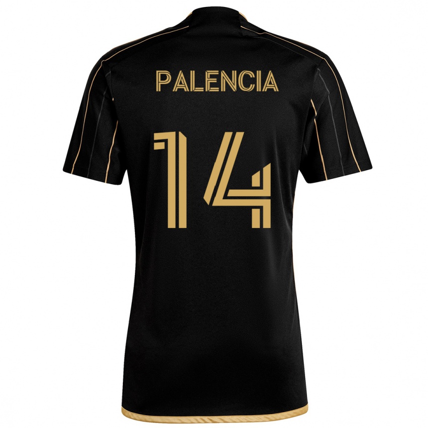 Niño Fútbol Camiseta Sergi Palencia #14 Oro Negro 1ª Equipación 2024/25 Perú