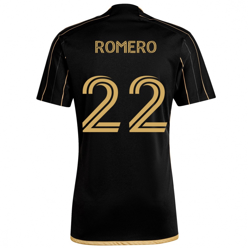 Niño Fútbol Camiseta Abraham Romero #22 Oro Negro 1ª Equipación 2024/25 Perú