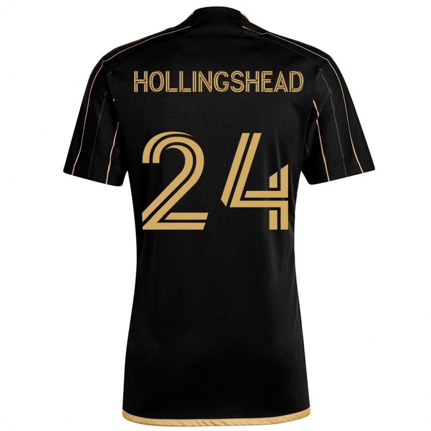 Niño Fútbol Camiseta Ryan Hollingshead #24 Oro Negro 1ª Equipación 2024/25 Perú