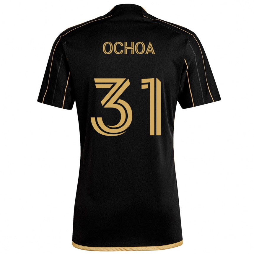 Niño Fútbol Camiseta David Ochoa #31 Oro Negro 1ª Equipación 2024/25 Perú