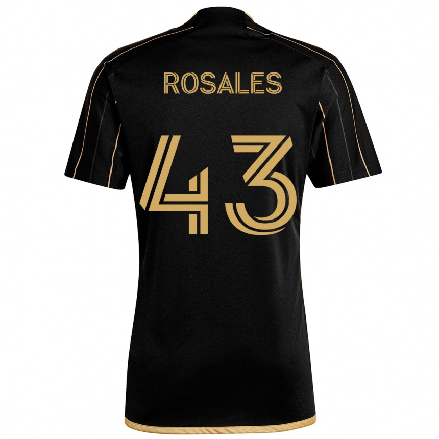 Niño Fútbol Camiseta Diego Rosales #43 Oro Negro 1ª Equipación 2024/25 Perú