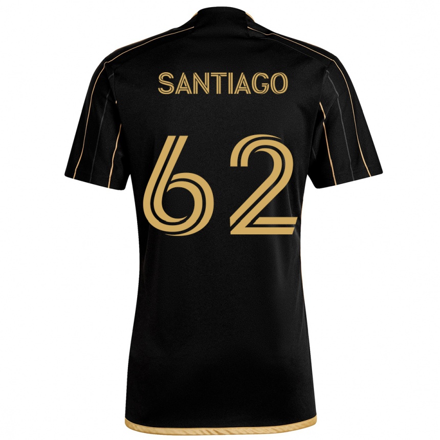 Niño Fútbol Camiseta Joshua Santiago #62 Oro Negro 1ª Equipación 2024/25 Perú