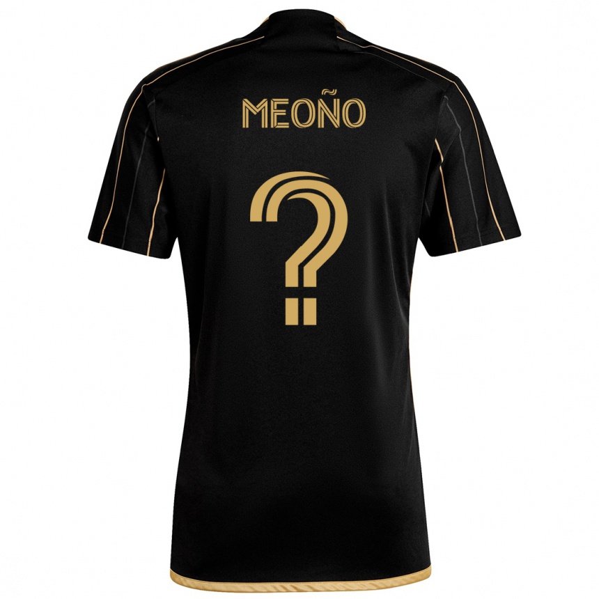 Niño Fútbol Camiseta Aaron Meoño #0 Oro Negro 1ª Equipación 2024/25 Perú