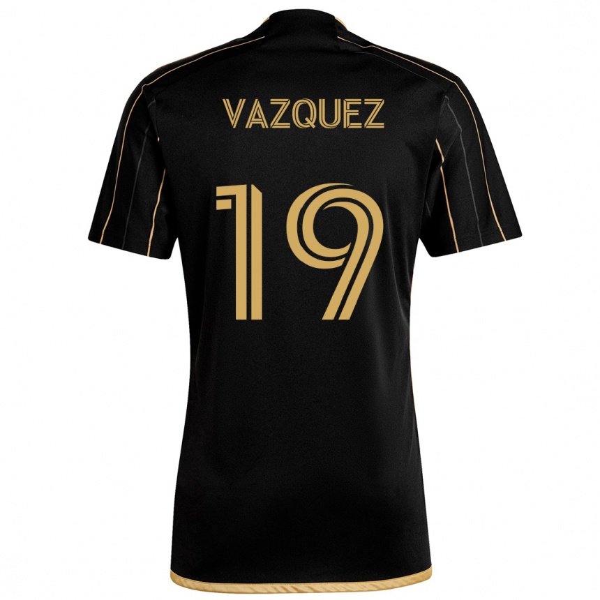 Niño Fútbol Camiseta Favian Vazquez #19 Oro Negro 1ª Equipación 2024/25 Perú