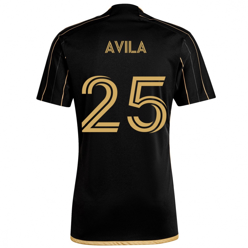 Niño Fútbol Camiseta Armando Avila #25 Oro Negro 1ª Equipación 2024/25 Perú