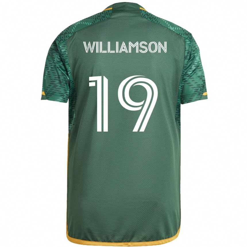 Niño Fútbol Camiseta Eryk Williamson #19 Verde Naranja 1ª Equipación 2024/25 Perú