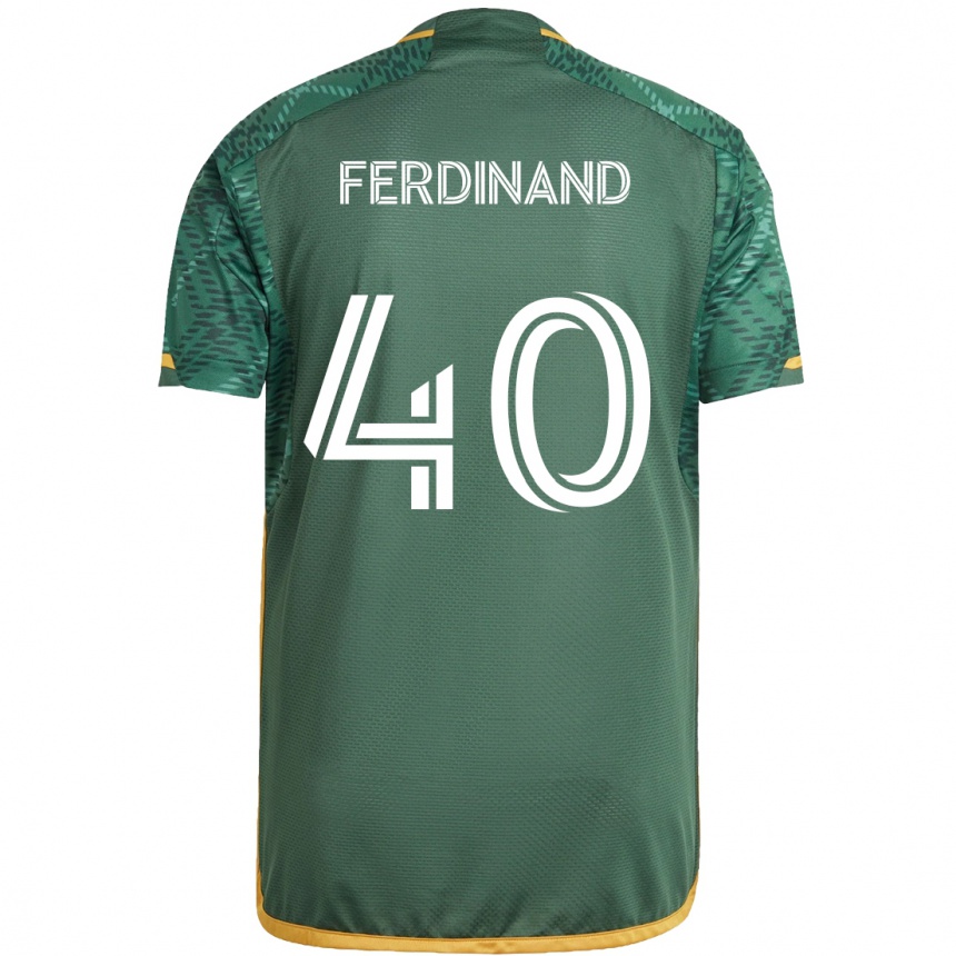 Niño Fútbol Camiseta Keesean Ferdinand #40 Verde Naranja 1ª Equipación 2024/25 Perú