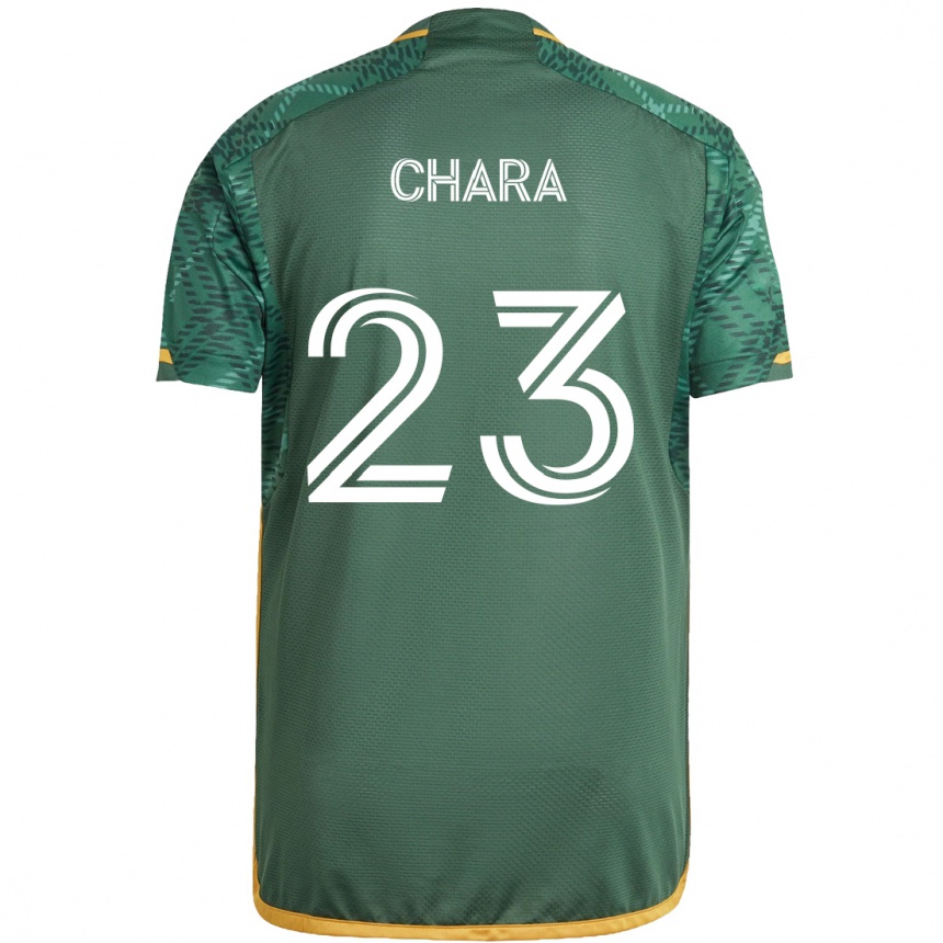 Niño Fútbol Camiseta Yimmi Chará #23 Verde Naranja 1ª Equipación 2024/25 Perú