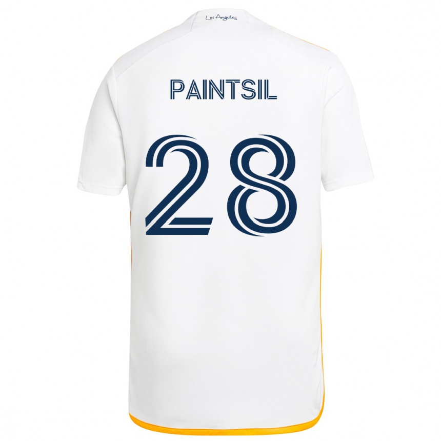 Niño Fútbol Camiseta Joseph Paintsil #28 Blanco Amarillo 1ª Equipación 2024/25 Perú