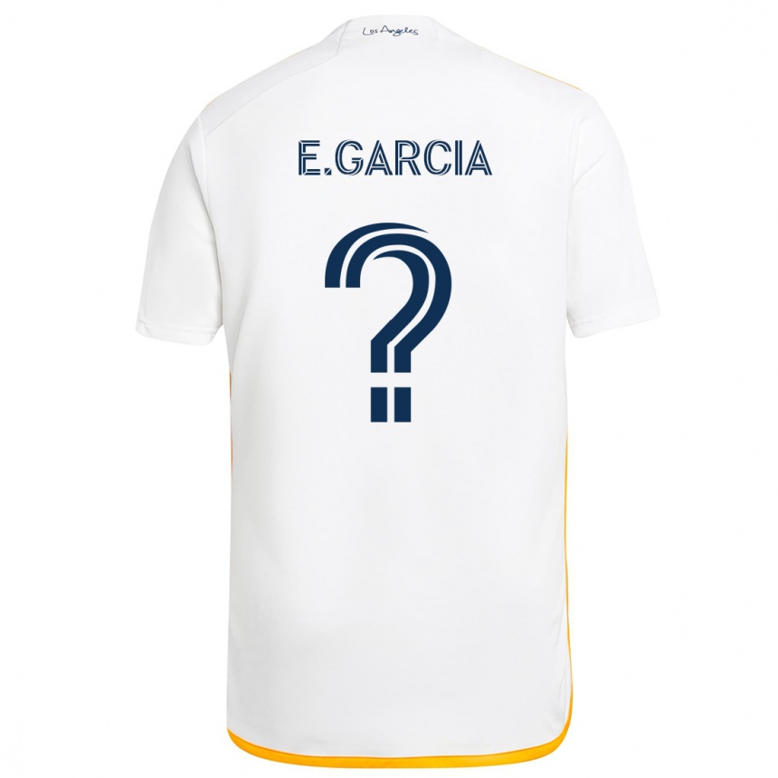 Niño Fútbol Camiseta Emiliano Garcia #0 Blanco Amarillo 1ª Equipación 2024/25 Perú