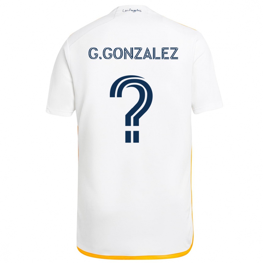 Niño Fútbol Camiseta Gustavo Gonzalez #0 Blanco Amarillo 1ª Equipación 2024/25 Perú