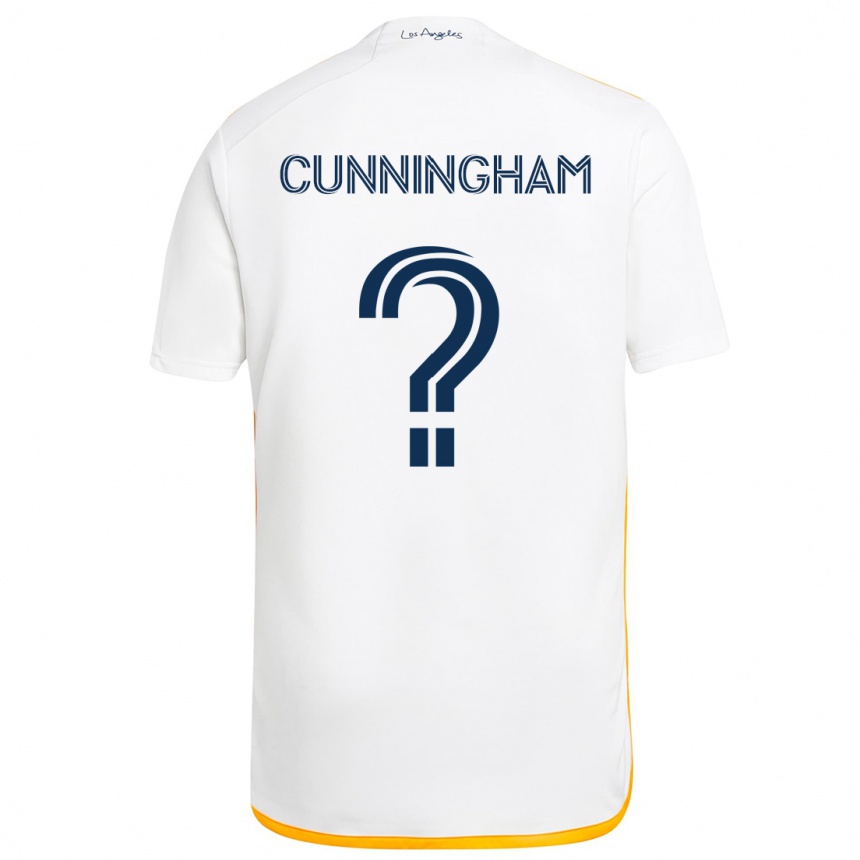 Niño Fútbol Camiseta Joaquin Cunningham #0 Blanco Amarillo 1ª Equipación 2024/25 Perú