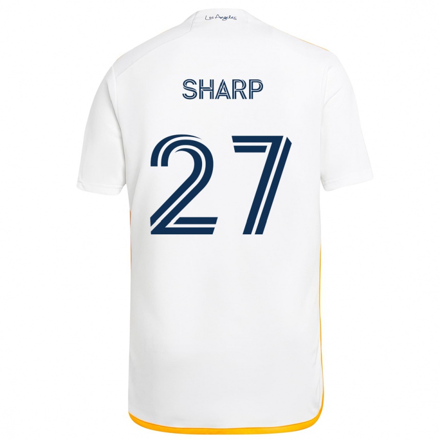 Niño Fútbol Camiseta Billy Sharp #27 Blanco Amarillo 1ª Equipación 2024/25 Perú