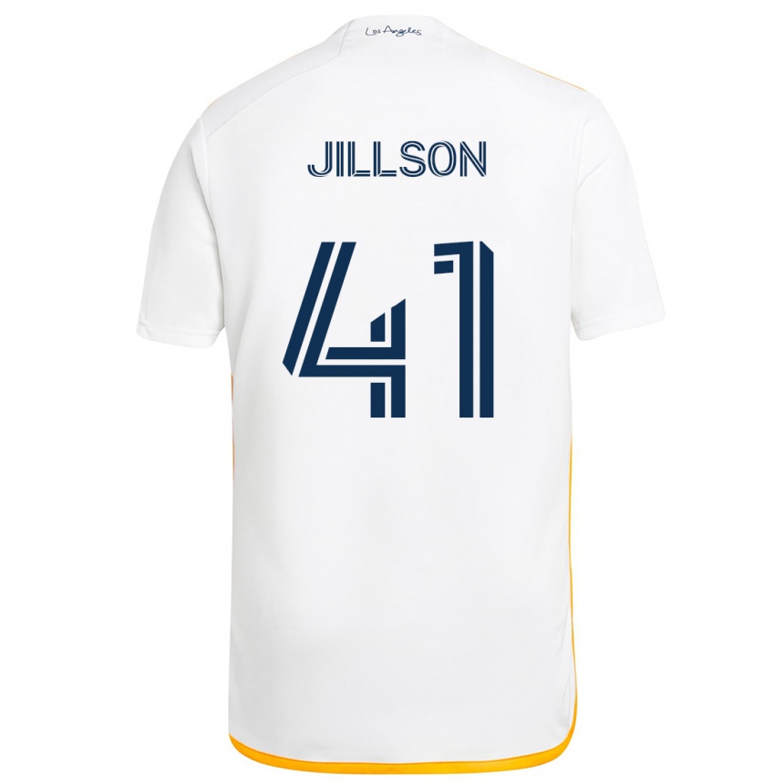 Niño Fútbol Camiseta Simon Jillson #41 Blanco Amarillo 1ª Equipación 2024/25 Perú