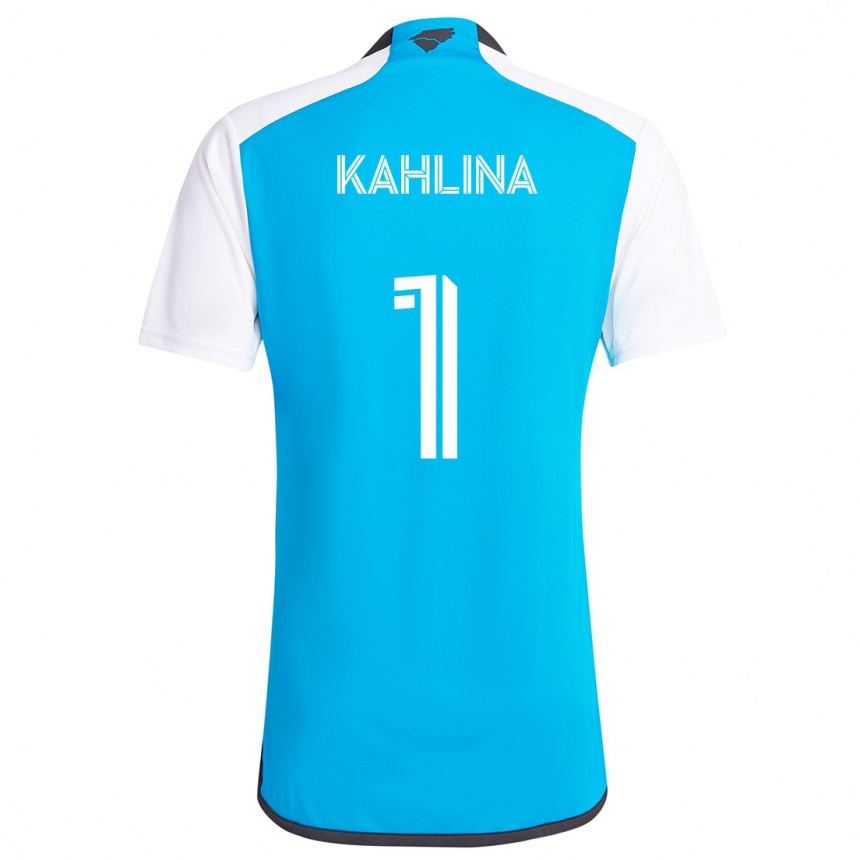 Niño Fútbol Camiseta Kristijan Kahlina #1 Azul Blanco 1ª Equipación 2024/25 Perú