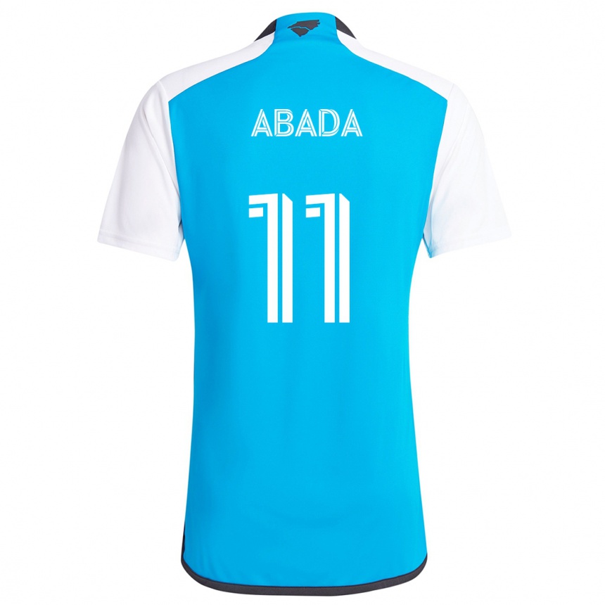 Niño Fútbol Camiseta Liel Abada #11 Azul Blanco 1ª Equipación 2024/25 Perú