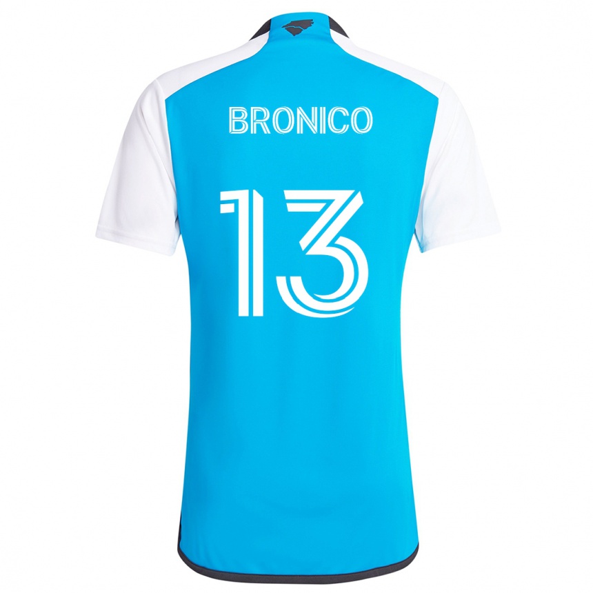 Niño Fútbol Camiseta Brandt Bronico #13 Azul Blanco 1ª Equipación 2024/25 Perú