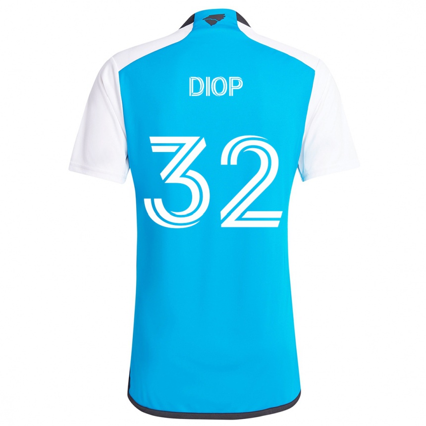 Niño Fútbol Camiseta Hamady Diop #32 Azul Blanco 1ª Equipación 2024/25 Perú