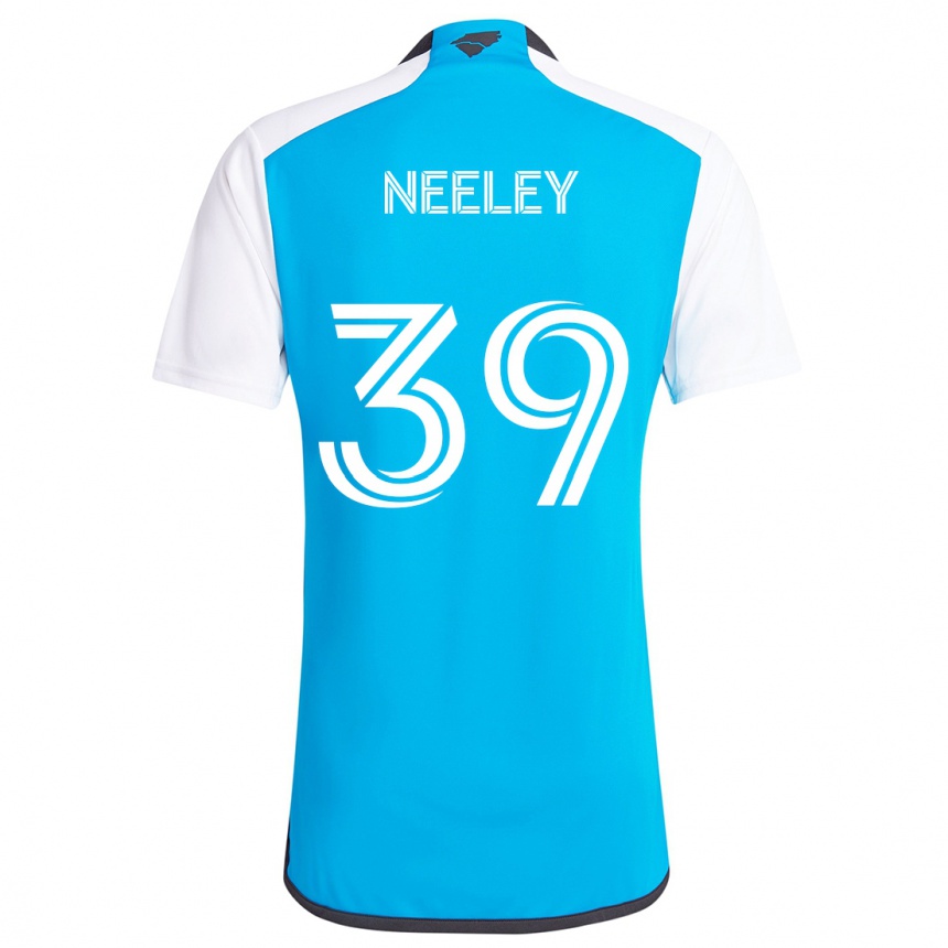 Niño Fútbol Camiseta Jack Neeley #39 Azul Blanco 1ª Equipación 2024/25 Perú