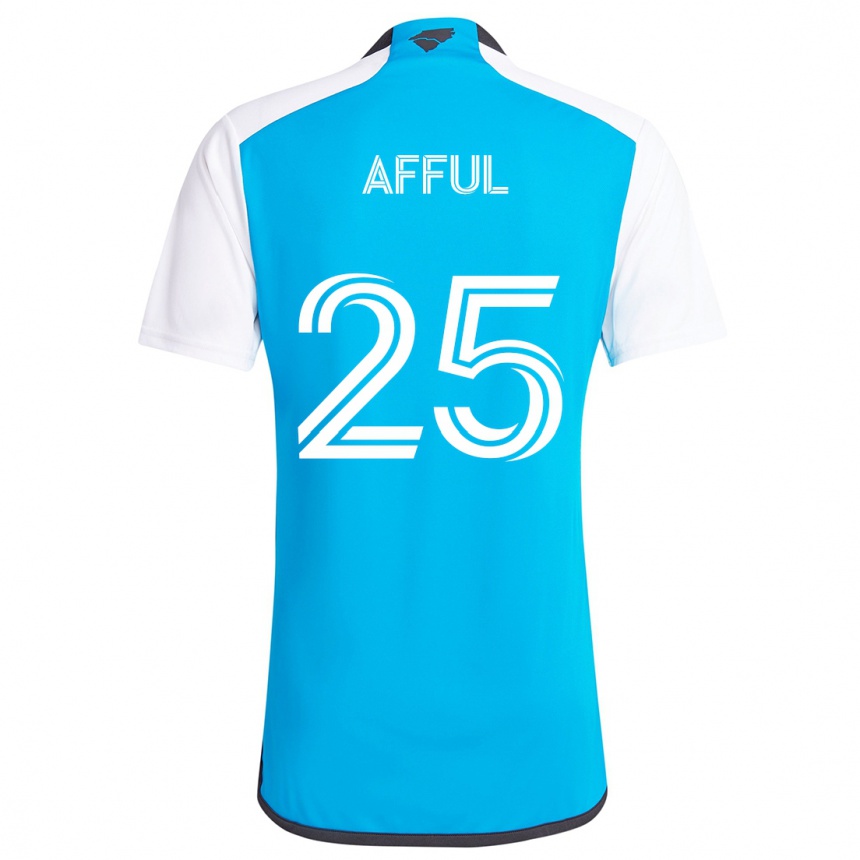 Niño Fútbol Camiseta Harrison Afful #25 Azul Blanco 1ª Equipación 2024/25 Perú