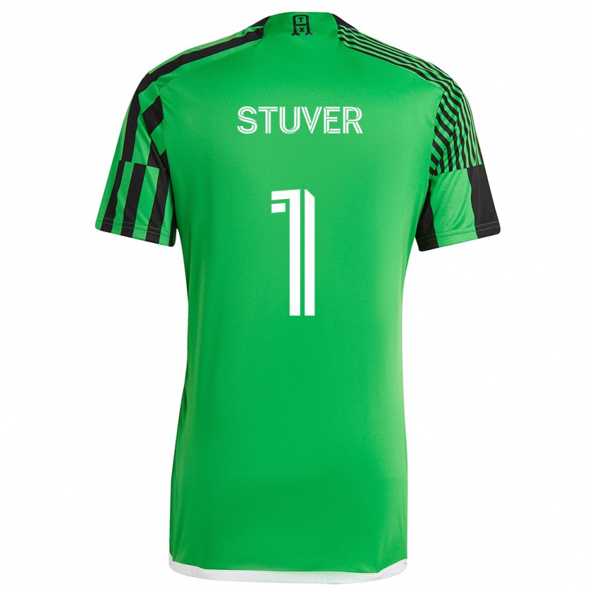 Niño Fútbol Camiseta Brad Stuver #1 Verde Negro 1ª Equipación 2024/25 Perú