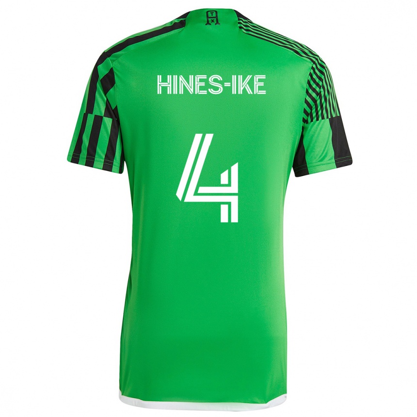 Niño Fútbol Camiseta Brendan Hines-Ike #4 Verde Negro 1ª Equipación 2024/25 Perú