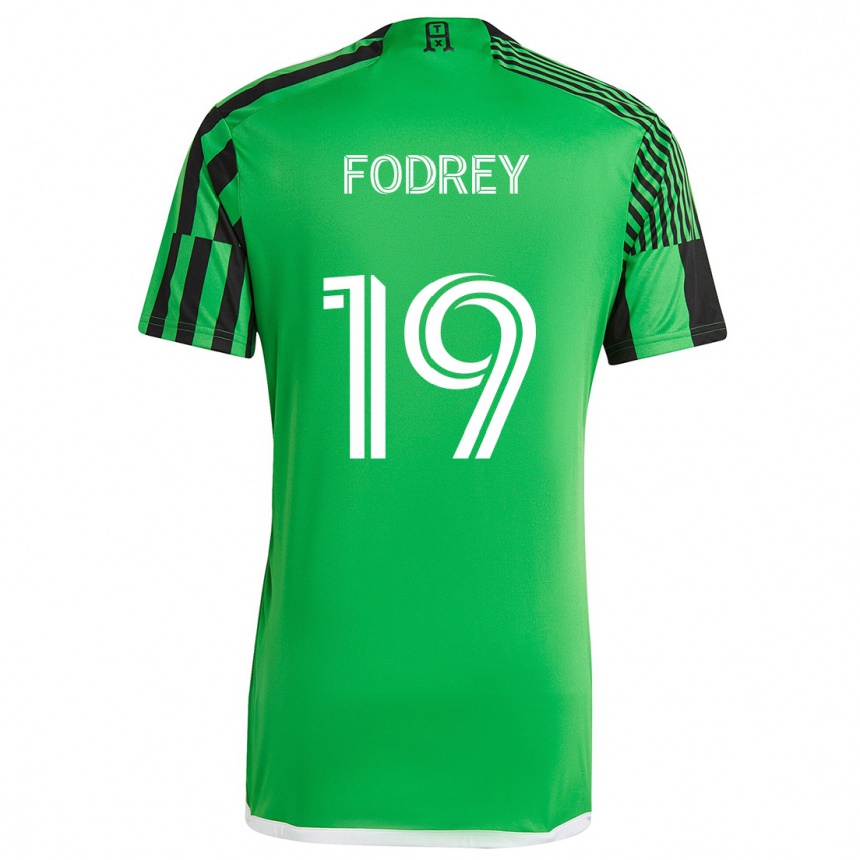 Niño Fútbol Camiseta Cj Fodrey #19 Verde Negro 1ª Equipación 2024/25 Perú