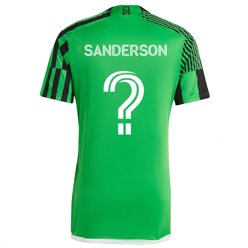 Niño Fútbol Camiseta Spencer Sanderson #0 Verde Negro 1ª Equipación 2024/25 Perú