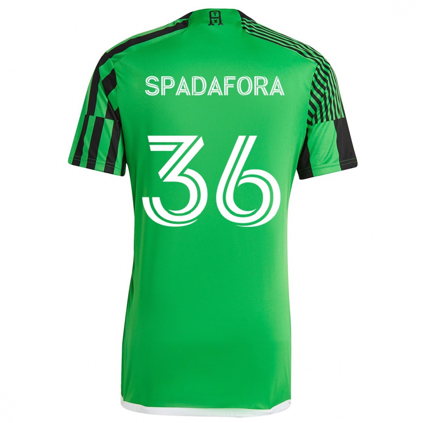 Niño Fútbol Camiseta Luke Spadafora #36 Verde Negro 1ª Equipación 2024/25 Perú