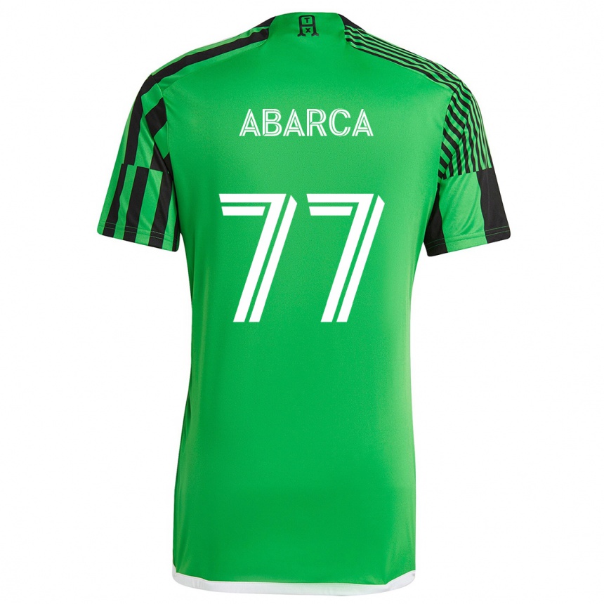 Niño Fútbol Camiseta Diego Abarca #77 Verde Negro 1ª Equipación 2024/25 Perú