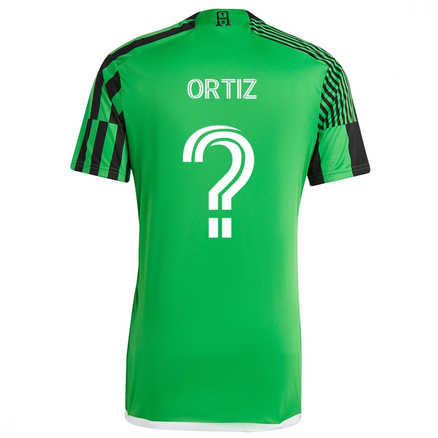 Niño Fútbol Camiseta Viggo Ortiz #0 Verde Negro 1ª Equipación 2024/25 Perú