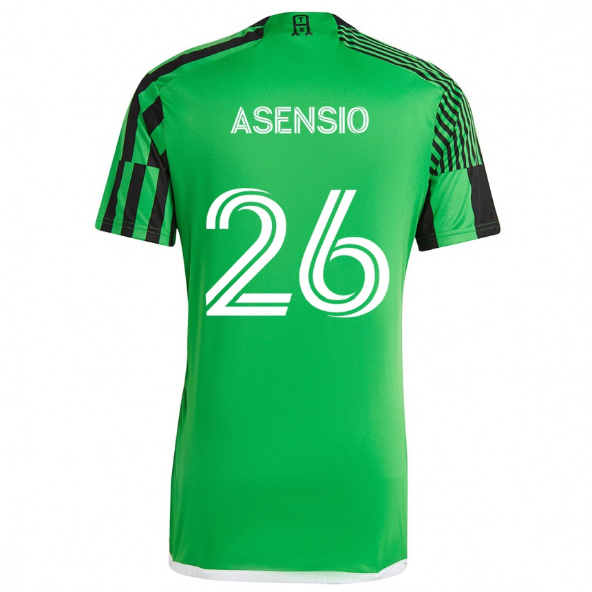 Niño Fútbol Camiseta Charlie Asensio #26 Verde Negro 1ª Equipación 2024/25 Perú