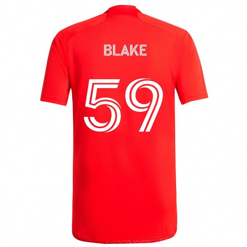 Niño Fútbol Camiseta Romain Blake #59 Rojo Blanco 1ª Equipación 2024/25 Perú