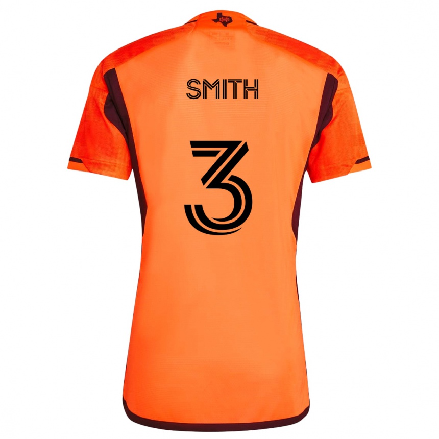 Niño Fútbol Camiseta Brad Smith #3 Naranja Negro 1ª Equipación 2024/25 Perú