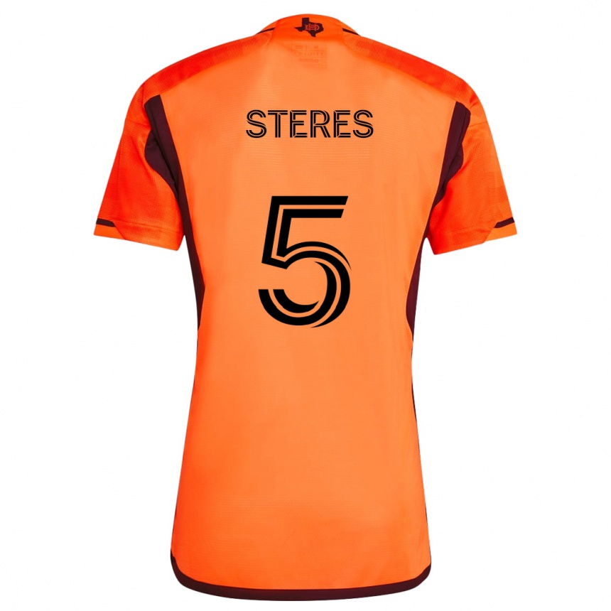 Niño Fútbol Camiseta Daniel Steres #5 Naranja Negro 1ª Equipación 2024/25 Perú