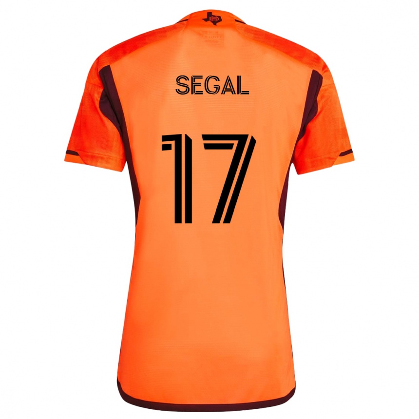 Niño Fútbol Camiseta Gabriel Segal #17 Naranja Negro 1ª Equipación 2024/25 Perú