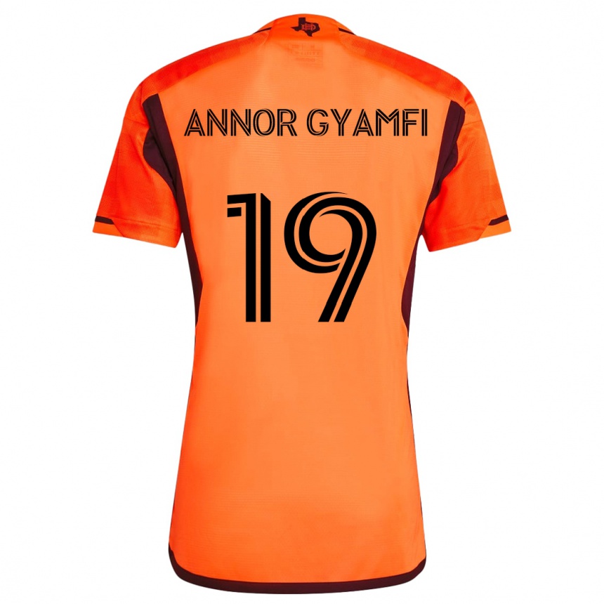 Niño Fútbol Camiseta Stephen Annor Gyamfi #19 Naranja Negro 1ª Equipación 2024/25 Perú