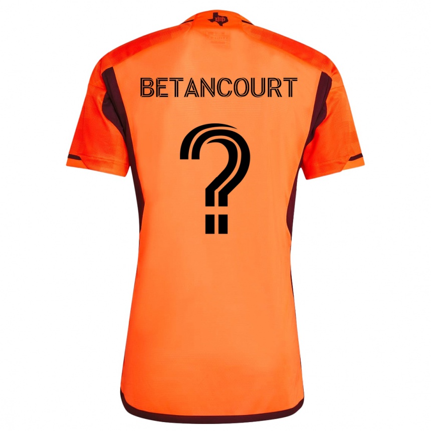 Niño Fútbol Camiseta Noah Betancourt #0 Naranja Negro 1ª Equipación 2024/25 Perú