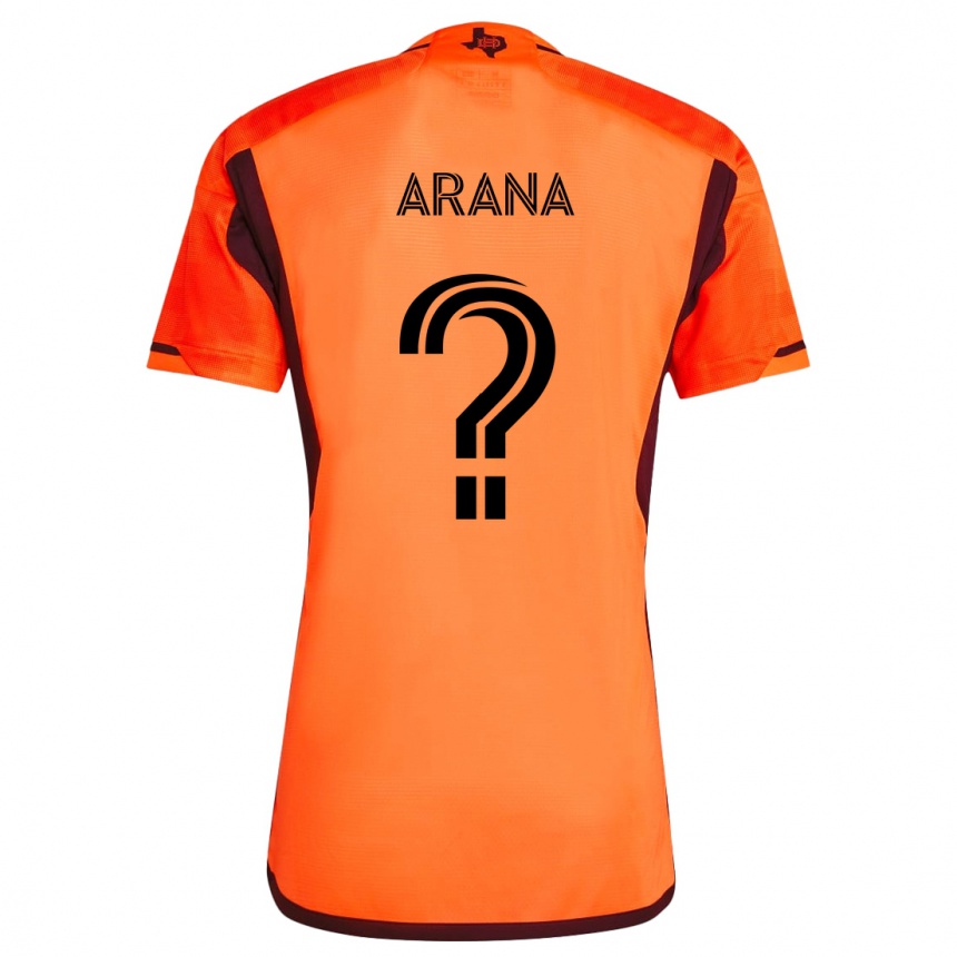 Niño Fútbol Camiseta Matthew Arana #0 Naranja Negro 1ª Equipación 2024/25 Perú